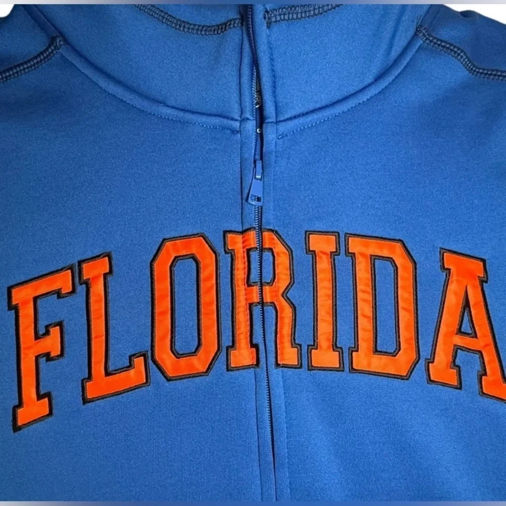Florida Gators Full Zip Jacket Mens Size M Stitched Lettering Pockets Heavy Warm